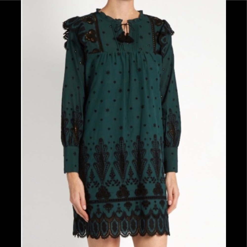 CottageCore! SEA NEW YORK EMBROIDERED DRESS Sz 8